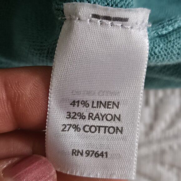 J. JILL Cardigan Size Small Sweater V-Neck Linen Blend Long Sleeve - Picture 7 of 8